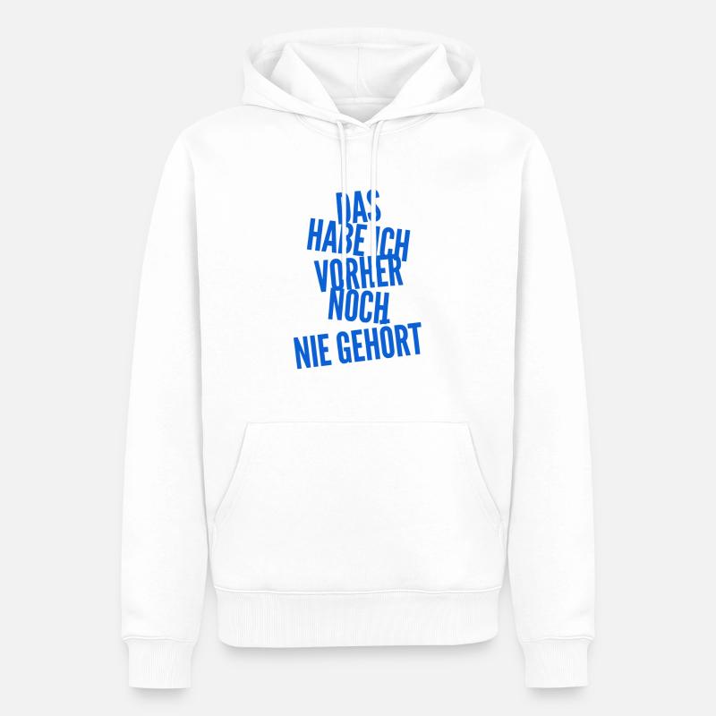 wer kennt das denn? - Männer Premium Bio Hoodie - Weiß