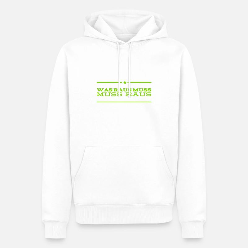 es will jetzt raus - Männer Premium Bio Hoodie - Weiß