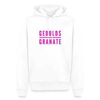 so sieht eine Geduldsgranate aus - Männer Premium Bio Hoodie - Weiß - Vorne - Nico (187cm)