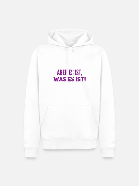 ich bleibe entspannt - Männer Premium Bio Hoodie - Weiß