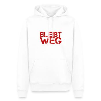 nicht näher kommen - Männer Premium Bio Hoodie - Weiß - Vorne - Nico (187cm)