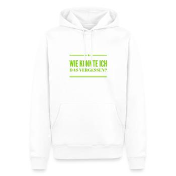 ich bin vergesslich - Männer Premium Bio Hoodie - Weiß - Vorne - Nico (187cm)