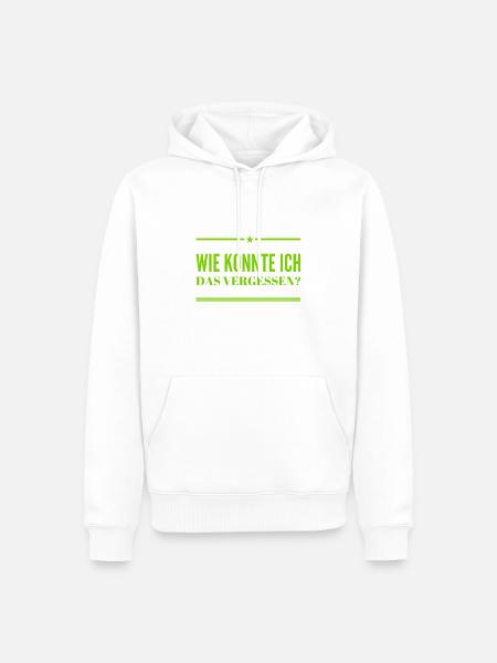 ich bin vergesslich - Männer Premium Bio Hoodie - Weiß