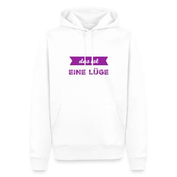Lügen sind blöd - Männer Premium Bio Hoodie - Weiß - Vorne - Nico (187cm)