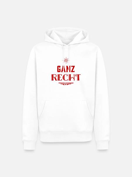 volle Zustimmung - Männer Premium Bio Hoodie - Weiß