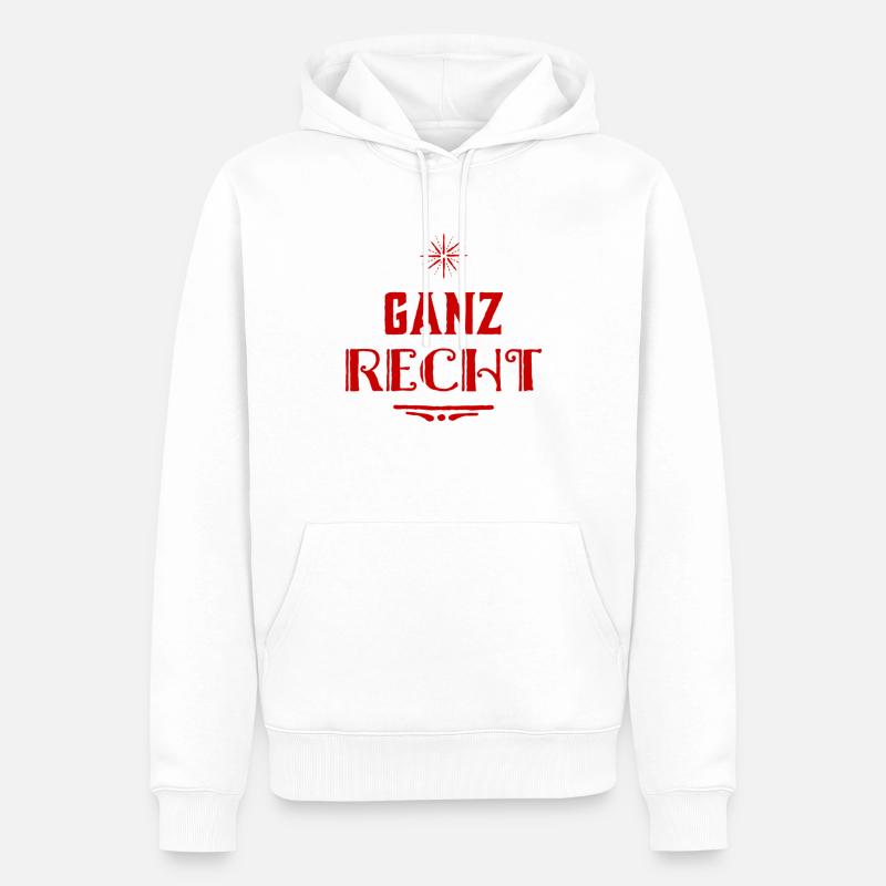 volle Zustimmung - Männer Premium Bio Hoodie - Weiß