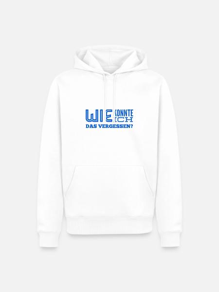 ich bin so richtig vergesslich - Männer Premium Bio Hoodie - Weiß
