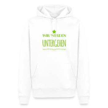 der Untergang kommt - Männer Premium Bio Hoodie - Weiß - Vorne - Nico (187cm)
