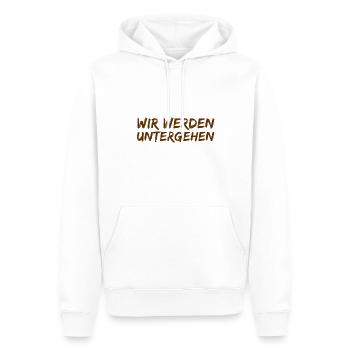 das ist unser Untergang - Männer Premium Bio Hoodie - Weiß - Vorne - Nico (187cm)