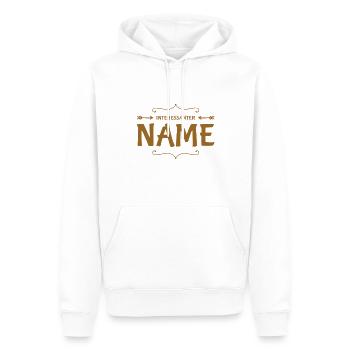 schöner Name - Männer Premium Bio Hoodie - Weiß - Vorne - Nico (187cm)