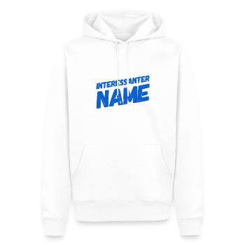 Großartiger Name - Männer Premium Bio Hoodie - Weiß - Vorne - Nico (187cm)
