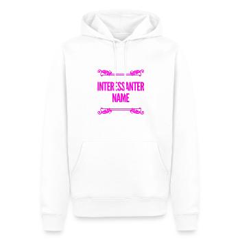 fantastischer Name - Männer Premium Bio Hoodie - Weiß - Vorne - Nico (187cm)