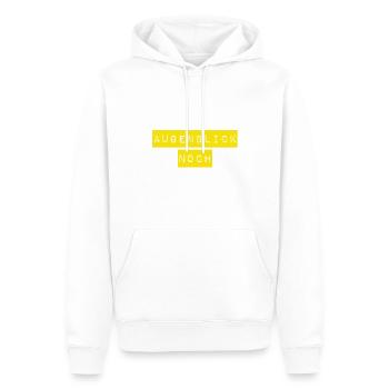 einen Moment - Männer Premium Bio Hoodie - Weiß - Vorne - Nico (187cm)