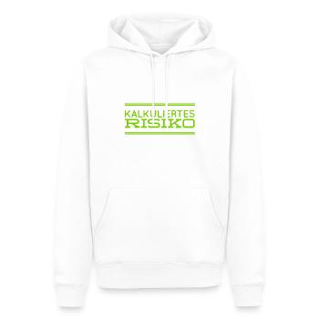 ich mag das kalkulierte Risiko - Männer Premium Bio Hoodie - Weiß - Vorne - Nico (187cm)