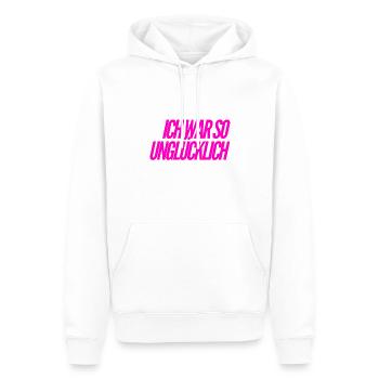 nun bin ich glücklich - Männer Premium Bio Hoodie - Weiß - Vorne - Nico (187cm)