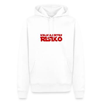 kalkuliertes Risiko ist toll - Männer Premium Bio Hoodie - Weiß - Vorne - Nico (187cm)