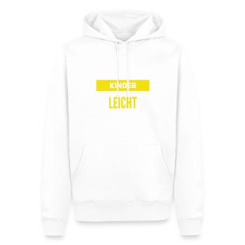 wie einfach - Männer Premium Bio Hoodie - Weiß - Vorne - Nico (187cm)