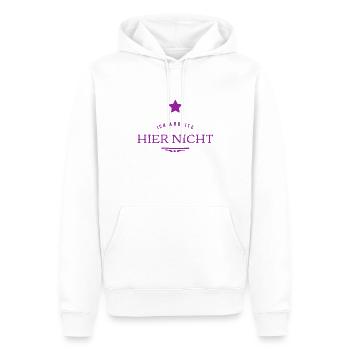 ich arbeite woanders - Männer Premium Bio Hoodie - Weiß - Vorne - Nico (187cm)