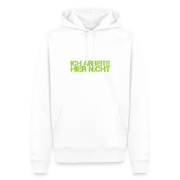 Kündigung - Männer Premium Bio Hoodie - Weiß - Vorne - Nico (187cm)