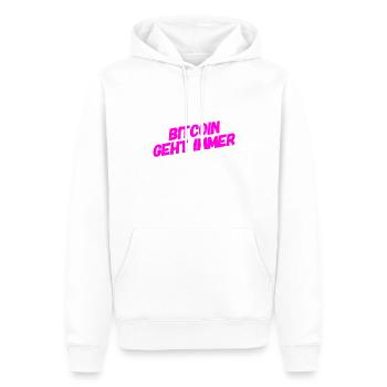 Bitcoin geht immer - Männer Premium Bio Hoodie - Weiß - Vorne - Nico (187cm)