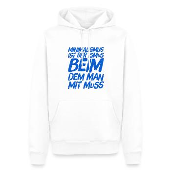 ich liebe Minimalismus - Männer Premium Bio Hoodie - Weiß - Vorne - Nico (187cm)