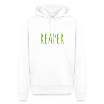 Reaper - Männer Premium Bio Hoodie - Weiß - Vorne - Nico (187cm)