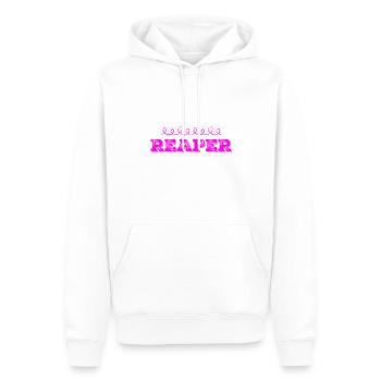 vor dir steht ein Reaper - Männer Premium Bio Hoodie - Weiß - Vorne - Nico (187cm)