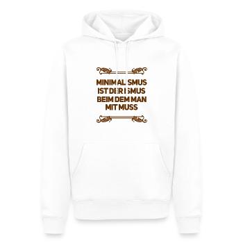Minimalismus ist wunderbar - Männer Premium Bio Hoodie - Weiß - Vorne - Nico (187cm)