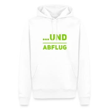 und Abflug - Männer Premium Bio Hoodie - Weiß - Vorne - Nico (187cm)