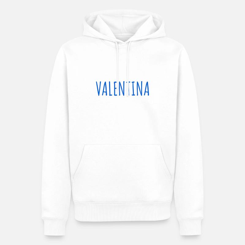 ich bin eine Valentina - Männer Premium Bio Hoodie - Weiß
