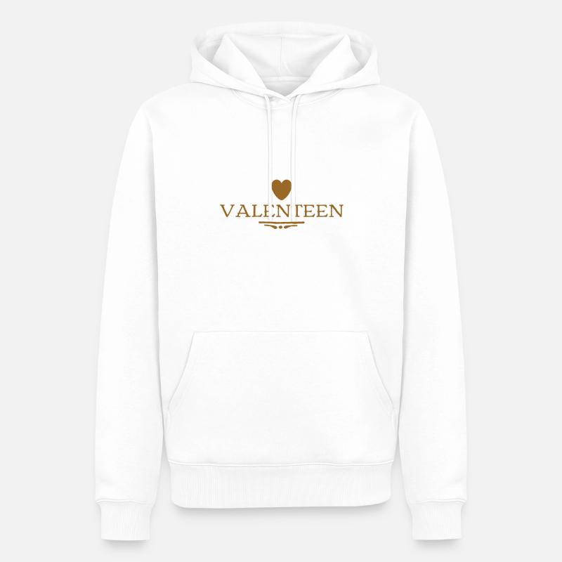 Valenteen - Sweat à capuche Premium bio Homme - blanc