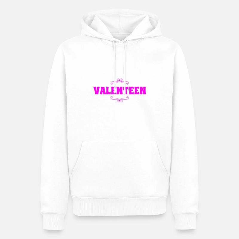 La Saint-Valentin, c’est génial - Sweat à capuche Premium bio Homme - blanc
