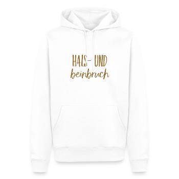 viel Erfolg - Männer Premium Bio Hoodie - Weiß - Vorne - Nico (187cm)