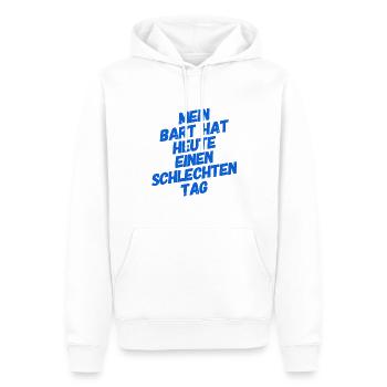 mein Bart ist wild - Männer Premium Bio Hoodie - Weiß - Vorne - Nico (187cm)