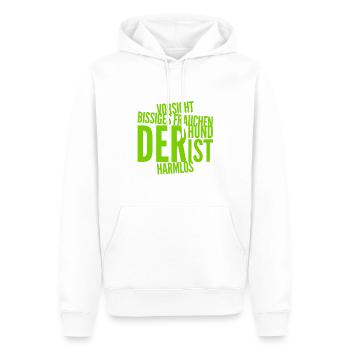 bissiges Frauchen - Männer Premium Bio Hoodie - Weiß - Vorne - Nico (187cm)