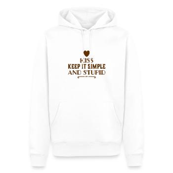 mach es nicht kompliziert - Männer Premium Bio Hoodie - Weiß - Vorne - Nico (187cm)
