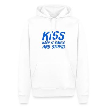 simple is great - Men’s Premium Organic Hoodie - white - Front - Nico (187cm)