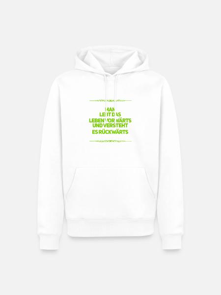 die Weisheit des Alters - Männer Premium Bio Hoodie - Weiß