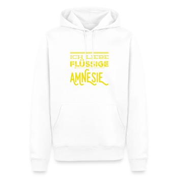 ich steh auf Amnesie - Männer Premium Bio Hoodie - Weiß - Vorne - Nico (187cm)