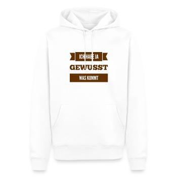 das ist keine Überraschung - Männer Premium Bio Hoodie - Weiß - Vorne - Nico (187cm)