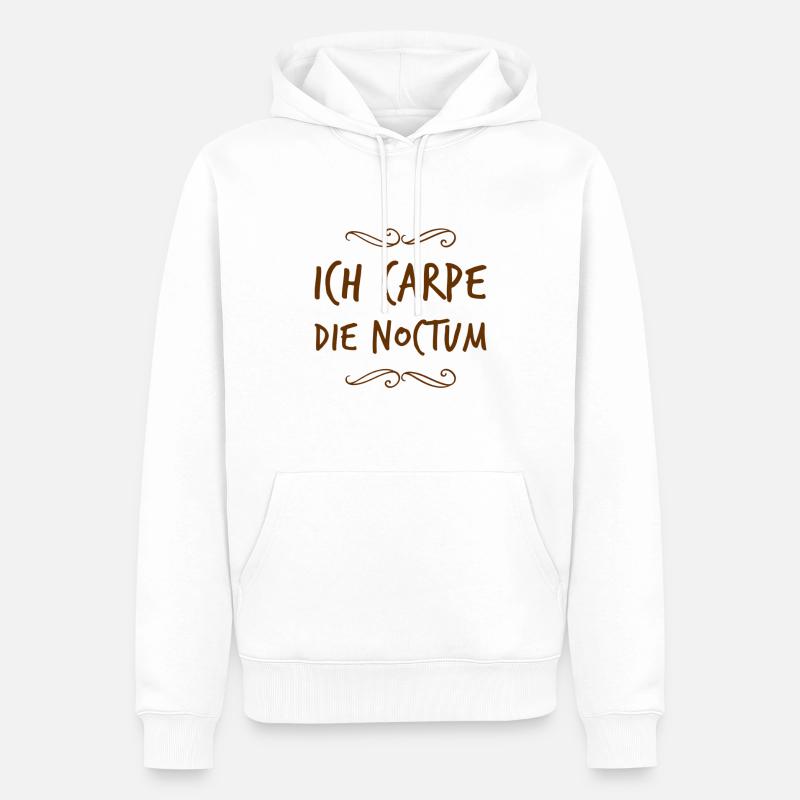 ich bin eine Nachteule - Männer Premium Bio Hoodie - Weiß