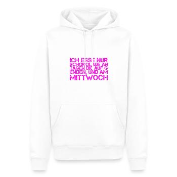 ich liebe Schokolade - Männer Premium Bio Hoodie - Weiß - Vorne - Nico (187cm)
