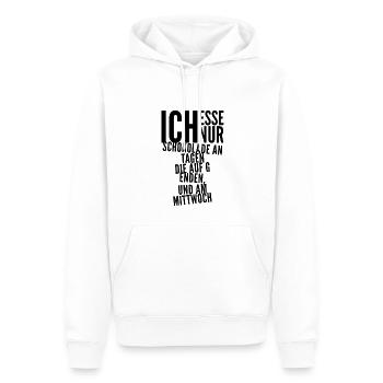 Schokolade ist toll - Männer Premium Bio Hoodie - Weiß - Vorne - Nico (187cm)