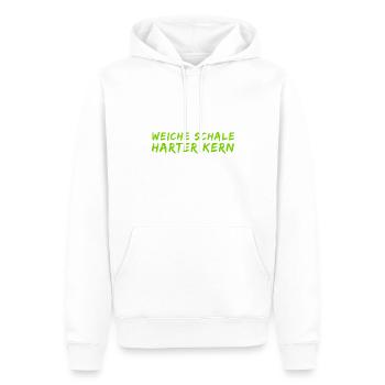 harter Kern - Männer Premium Bio Hoodie - Weiß - Vorne - Nico (187cm)