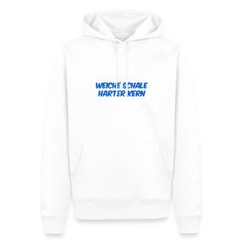 mein Kern ist hart - Männer Premium Bio Hoodie - Weiß - Vorne - Nico (187cm)