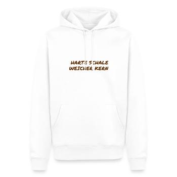 meine Schale ist hart - Männer Premium Bio Hoodie - Weiß - Vorne - Nico (187cm)