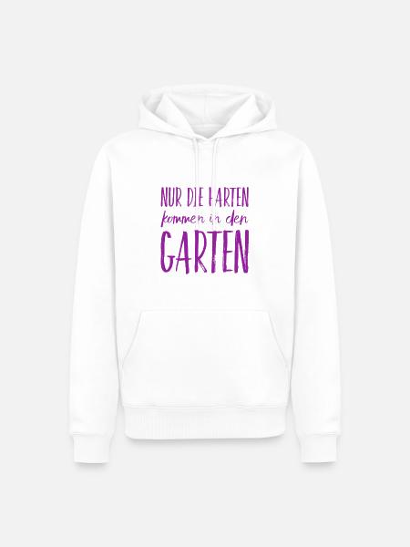 ich möchte in den Garten - Männer Premium Bio Hoodie - Weiß
