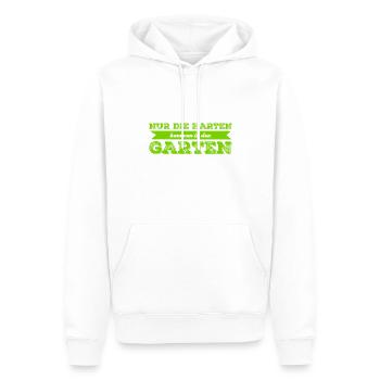 kommst du in den Garten? - Männer Premium Bio Hoodie - Weiß - Vorne - Nico (187cm)