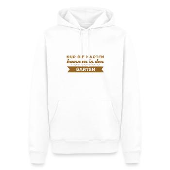 bist du hart? - Männer Premium Bio Hoodie - Weiß - Vorne - Nico (187cm)