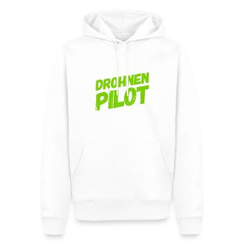 Drohnenpilot - Männer Premium Bio Hoodie - Weiß - Vorne - Nico (187cm)